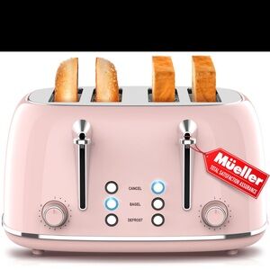 Pink 4-Slice Toaster